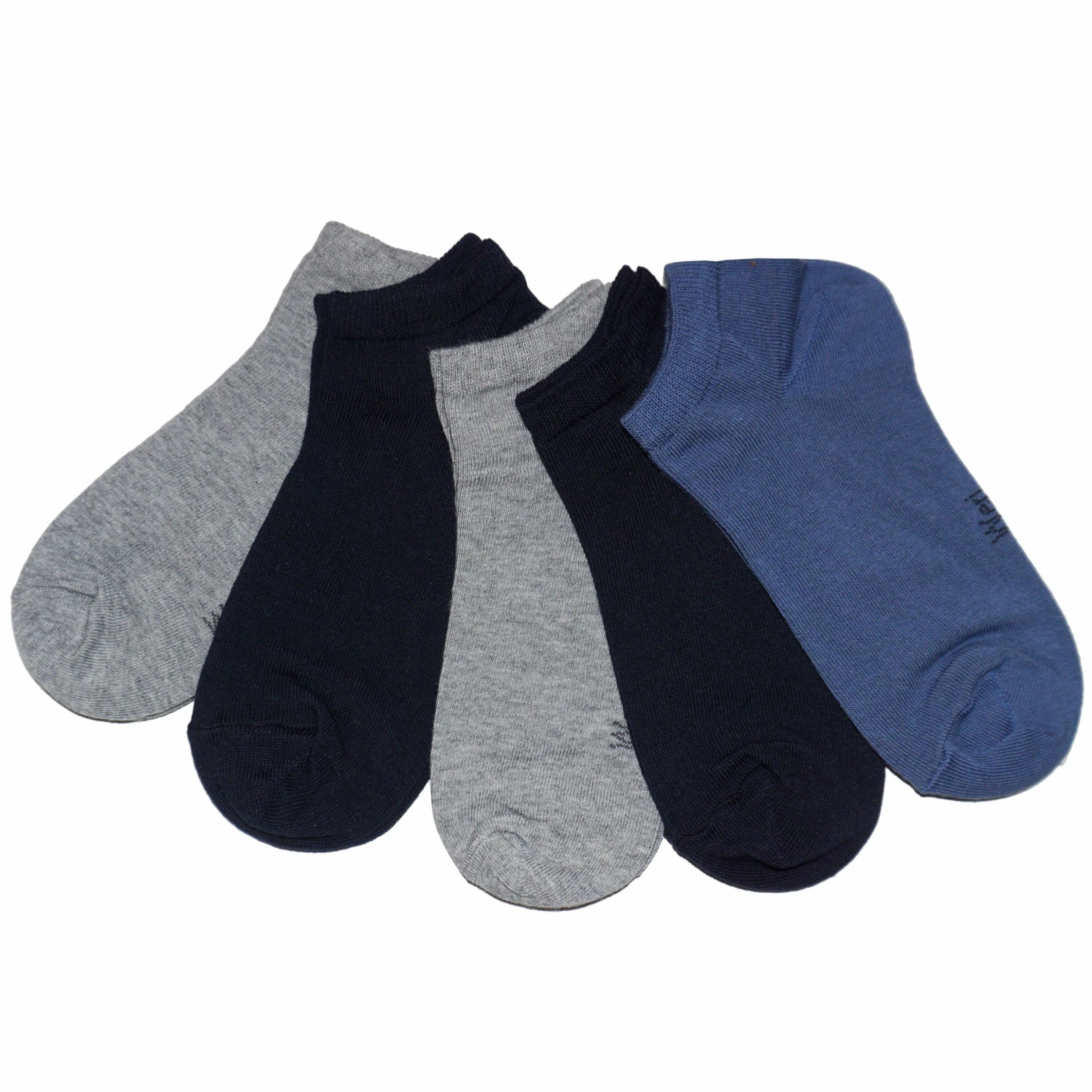 WERI SPEZIALS Strumpfhersteller GmbH Sneakersocken Sneakersocken 5-er Pack Für Jungs Und Herren >>Blau Und Grau<< Aus Baumwolle (Set) 5er-Pack 4 WERI SPEZIALS Strumpfhersteller GmbH Sneakersocken Sneakersocken 5-er Pack Für Jungs Und Herren >>Blau Und Grau<< Aus Baumwolle (Set) 5er-Pack – Bild 2
