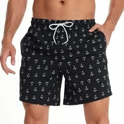 MEETYOO Badeshorts Badehose Herren Schnelltrocknende (Beachshorts Badeshorts, Kordelzug Boardshorts) 5 Größen S/M/L/XL/2XL.