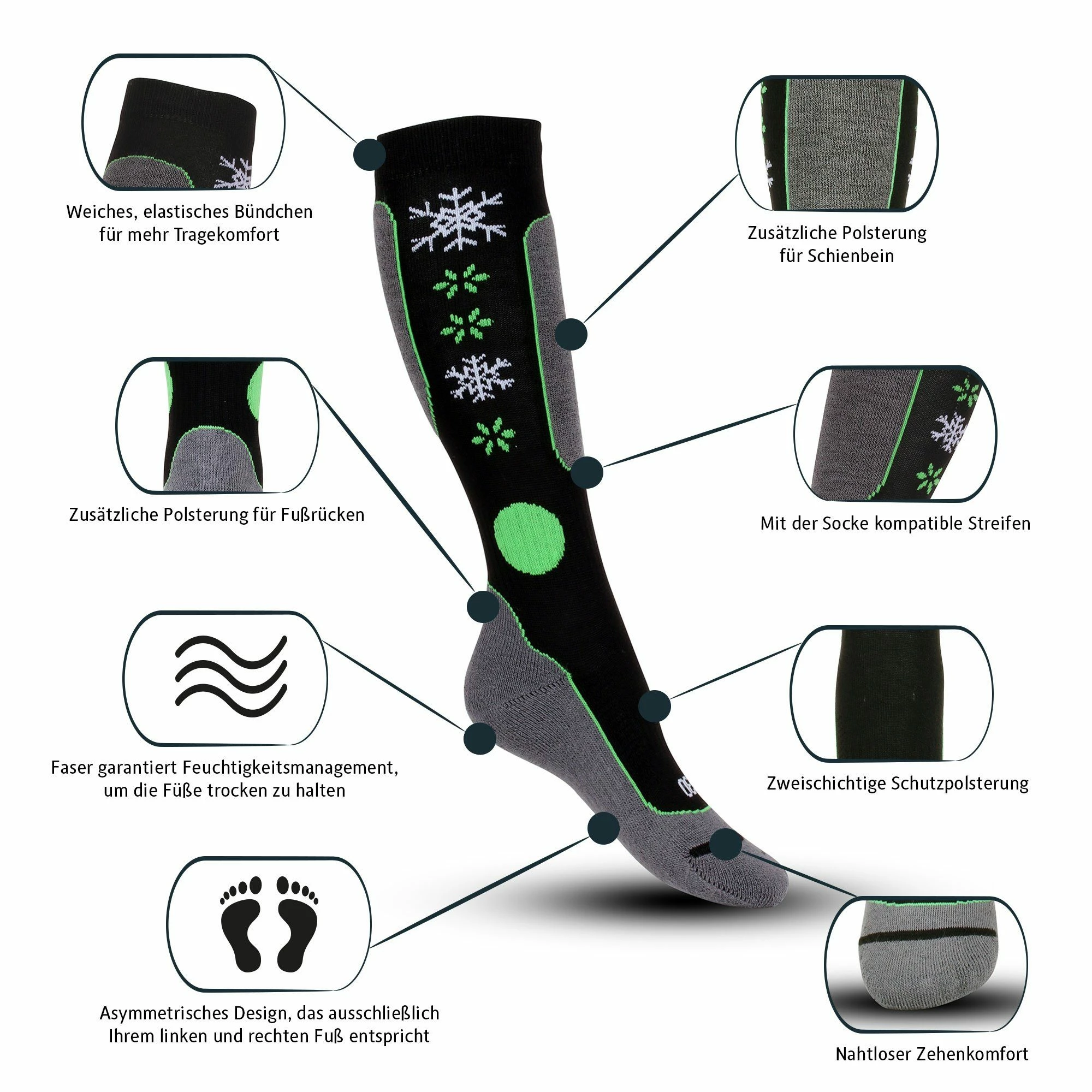 Gabriel Najdorf Skisocken Kinder Skisocken Wintersocken Kniesstrümpfe Kompressionssocken (Beutel, 3 Paar) Extra Starker Polsterung Höchste Wärmeisolation Skisocken Snowboard 6 Gabriel Najdorf Skisocken Kinder Skisocken Wintersocken Kniesstrümpfe Kompressionssocken (Beutel, 3 Paar) Extra Starker Polsterung Höchste Wärmeisolation Skisocken Snowboard – Bild 4