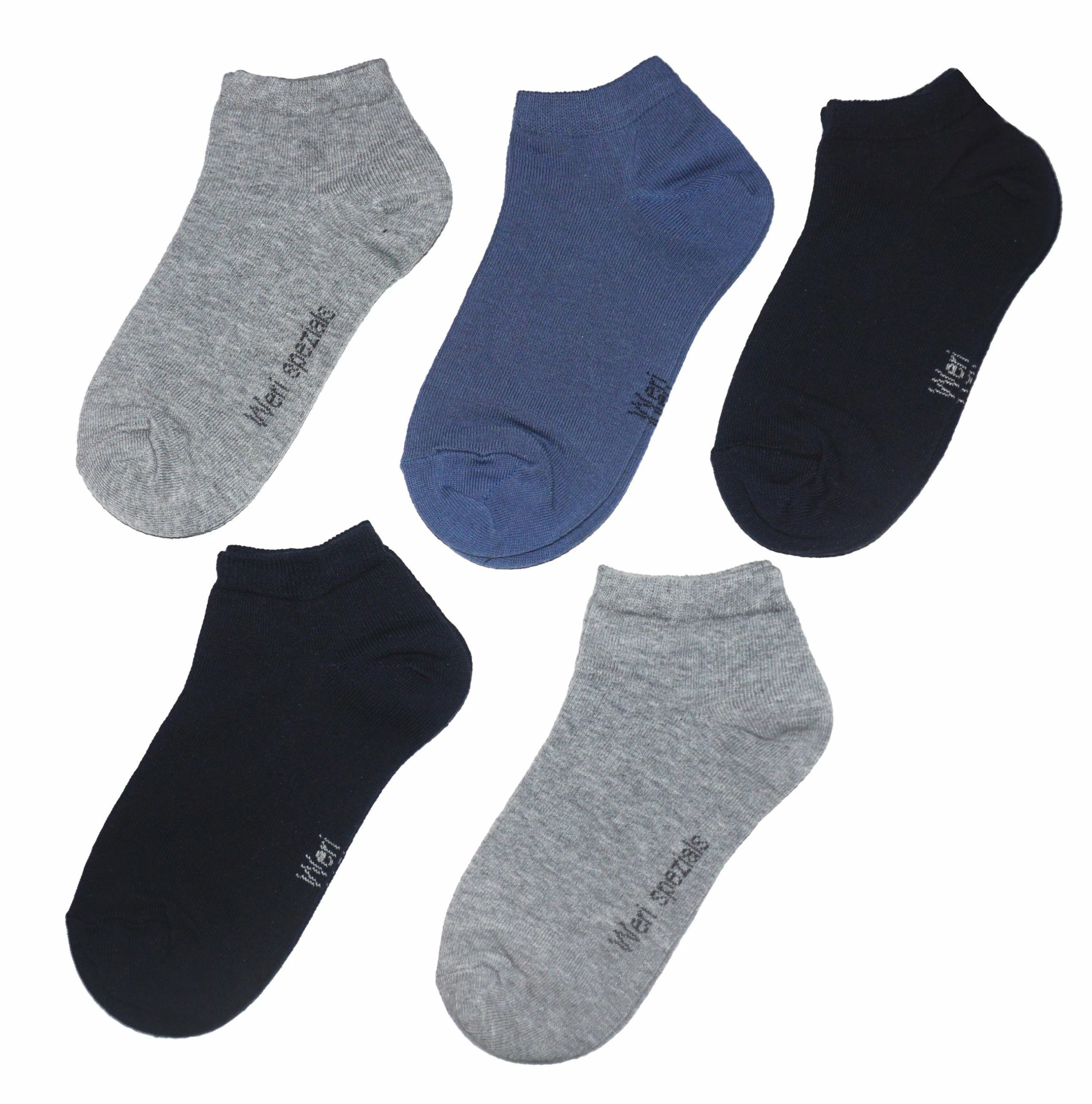 WERI SPEZIALS Strumpfhersteller GmbH Sneakersocken Sneakersocken 5-er Pack Für Jungs Und Herren >>Blau Und Grau<< Aus Baumwolle (Set) 5er-Pack 5 WERI SPEZIALS Strumpfhersteller GmbH Sneakersocken Sneakersocken 5-er Pack Für Jungs Und Herren >>Blau Und Grau<< Aus Baumwolle (Set) 5er-Pack – Bild 3