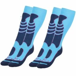 Gabriel Najdorf Skisocken GSK4 Wintersocken Kniesstrümpfe Kompressionssocken Kinder Skisocken Thermo Socken (Beutel, 2 Paar) Mit Extra Starker Polsterung Höchste Wärmeisolation Damen,Herren Und Kinder Skisocken