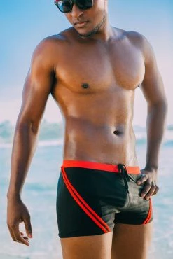 Luvanni Badehose Badehose Herren Schnelltrocknende Beachshorts TS7 TS8 Badeshorts Boardshorts Schwimmhose Männer Shorts Hose Mit Streifenmuster