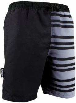 GUGGEN Mountain Badehose Badehose Herren B1 Schnelltrocknende Badeshorts Schwarz Weiss